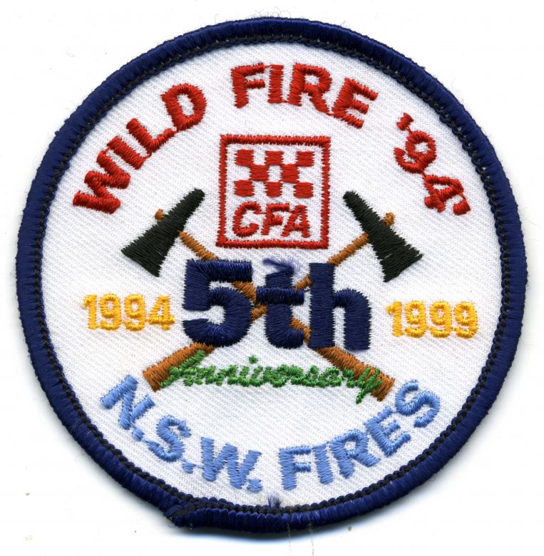 1999 - CFA 5th Anniversary NSW Fires patch