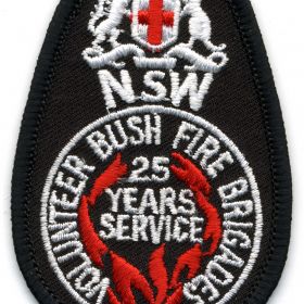 1982 - NSW Volunteer Bush Fire Brigades - 25 Years of Service patch