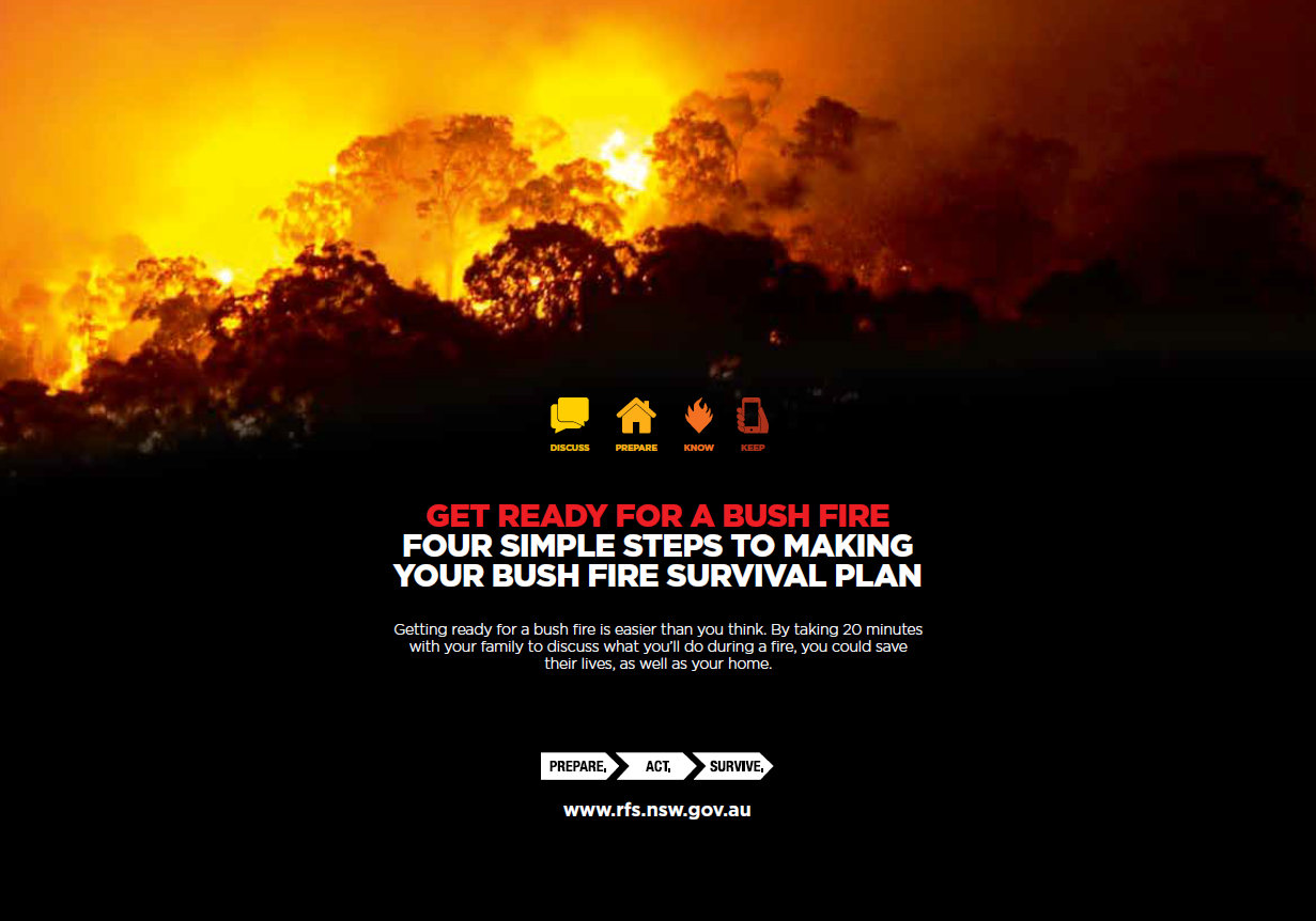 Simple steps for a bush fire survival plan 