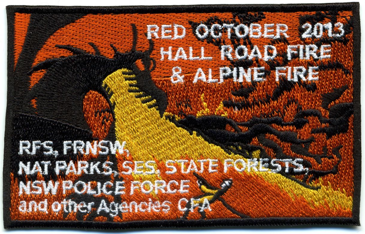 2013 - Hall Road Fire and Alpine Fire 'Red October 2013' patch