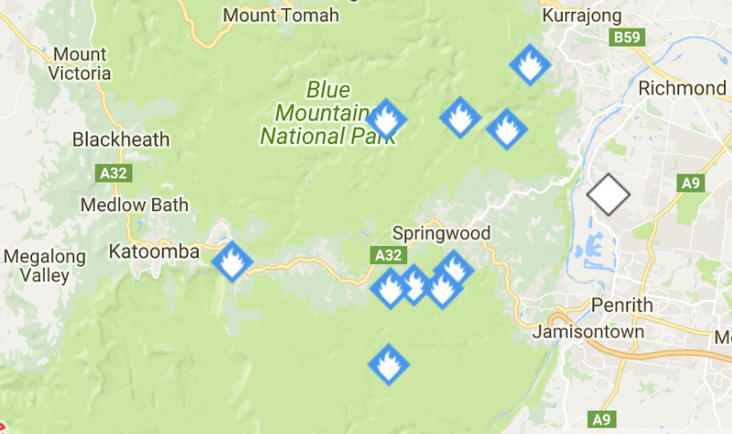 Blue Mountains fires 1 