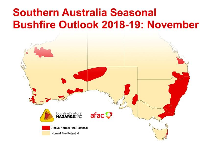 southern australia seasonal bushfire outlook november