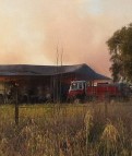Hay fire continues to smoulder in Peak Hill