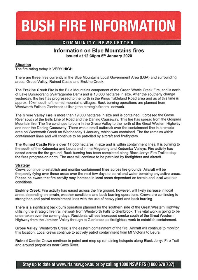 Blue Mountains Newsletter 5-1-2020