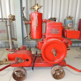 1953 Moffat Virtue Firemaster 2 HP Pump purchased by Fred Fingert, 1999 Temora Rural Museum