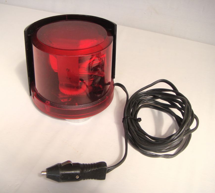 1995 Magnetic Red Warning Roof Light with Black Shiel 125mm oval x 100mm high Code 3 PSE 155X Dash Laser