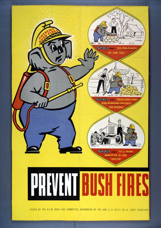 Smokey says Fireplaces, Burning Off, Spark Arrestors, 1962