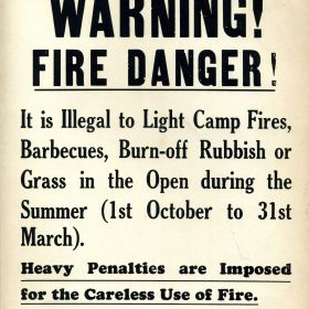 Warning Fire Danger Poster, 1972
