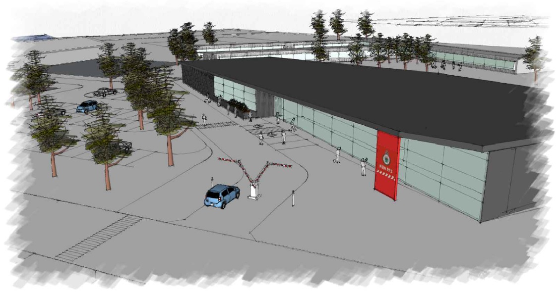 Sketch of the Dubbo training facility