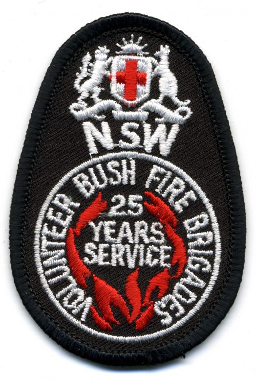 1982 - NSW Volunteer Bush Fire Brigades - 25 Years of Service patch