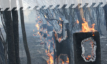 NSW RFS - Fencing damaged by a fire