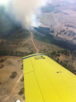 Newbridge Fire from a water bombing aircraft