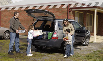 A family leaving early