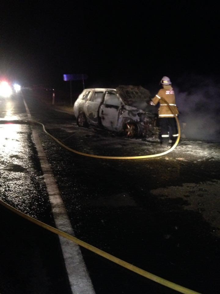 Car fire north of Forbes 2