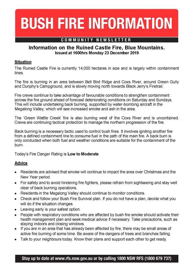 Ruined Castle Fire update 23-12-2019 at 4pm