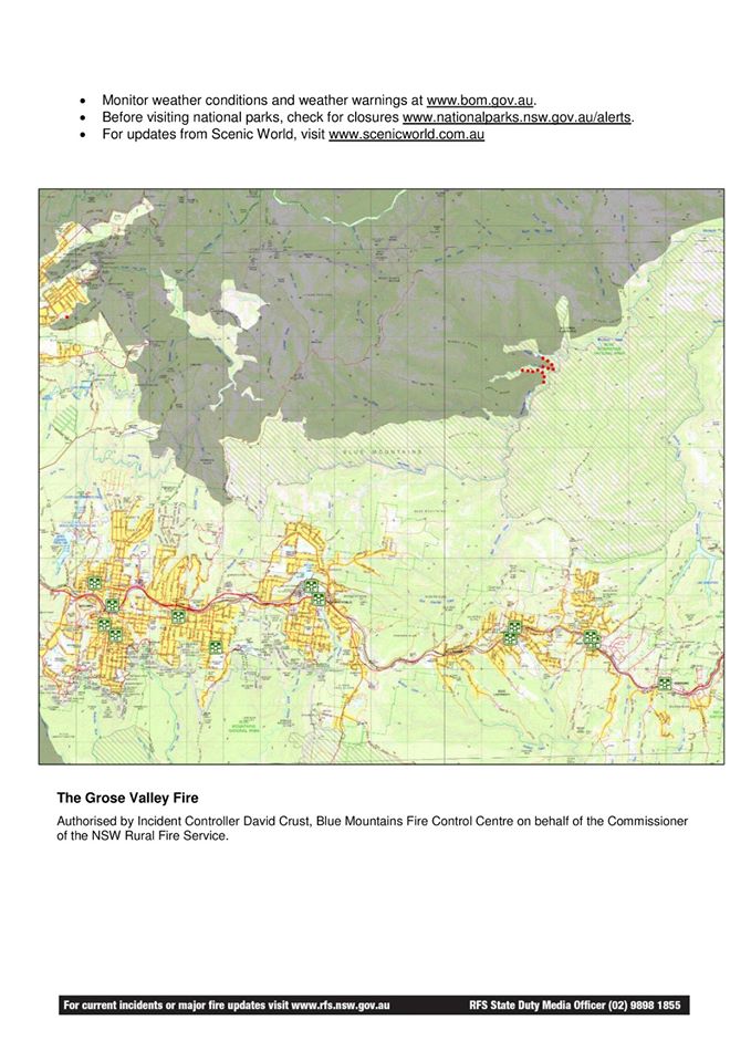 Grose Valley Fire Update 30-12-2019b