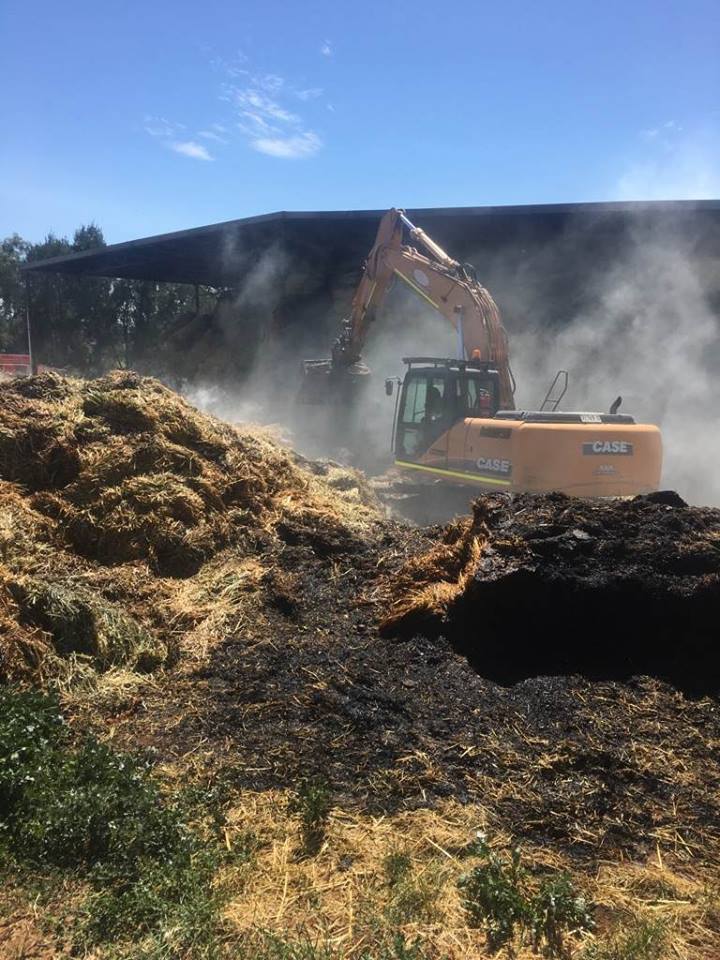 Rivers Road hay fire 2