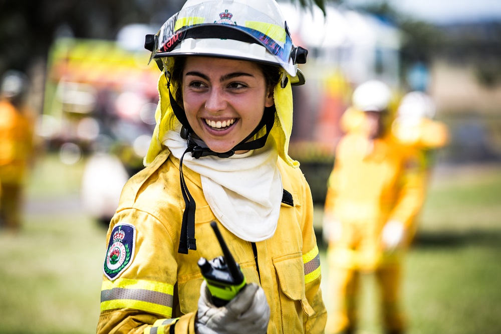 International Women's Day - Firefighter at NSW RFS Region North Exercise