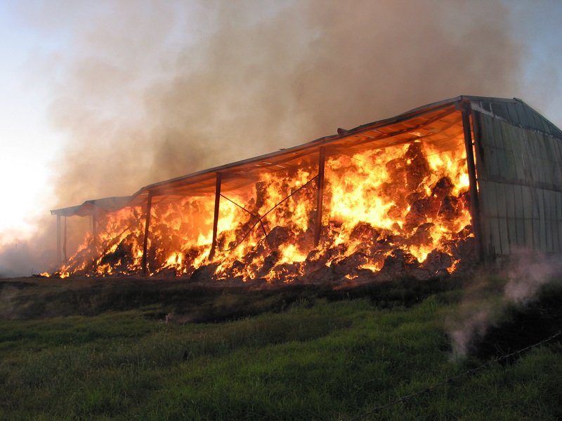 Hayshed Fire