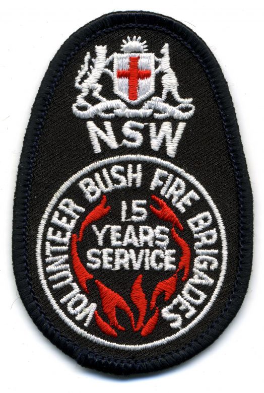 1982 - NSW Volunteer Bush Fire Brigades - 15 Years of Service patch