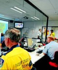 RFS volunteers and staff as well as police, SES and council workers based at the Canobolas Zone Headquarters