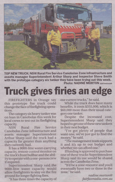 Truck Gives Firies an edge