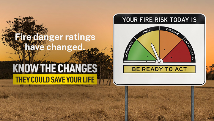 Image showing a new roadside fire danger rating sign