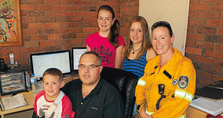 Firefighter has family support