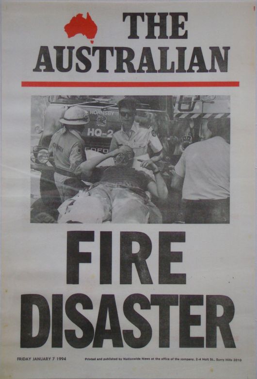 The Australian, 1994 The Australian reports on the fires which destroyed more that 200 homes.