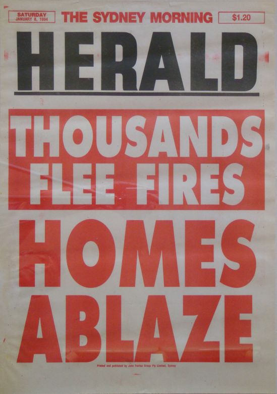 The Sydney Morning Herald, 1994 The Sydney Morning Herald reports on the fires which destroyed more that 200 homes.