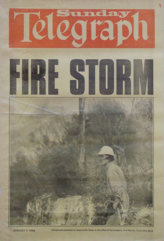 Sunday Telegraph, 1994 Sunday Telegraph reports on the fires which destroyed more that 200 homes.