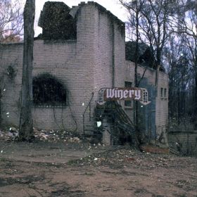 Fire impact during the Black Christmas fires, 20011 The aftermath of the Black Christmas fires on a winery, 2001.