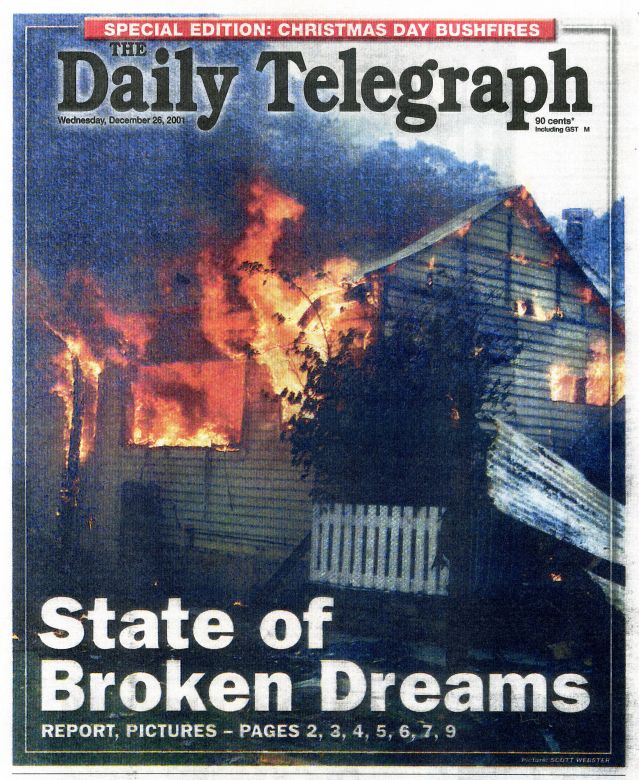 The Daily Telegraph, 2001 The Daily Telegraph publishes a special edition reporting on the Black Christmas fires, 2001.