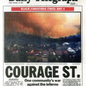 The Daily Telegraph, 2001 The Daily Telegraph reports on the Black Christmas fires, 2001.