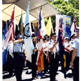 Thank you parade in Sydney after the Black Christmas fires, 2001 Thank you parade in Sydney after the Black Christmas fires, 2001