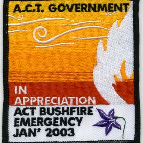 ACT fires, 2003 ACT fires patch, 2003