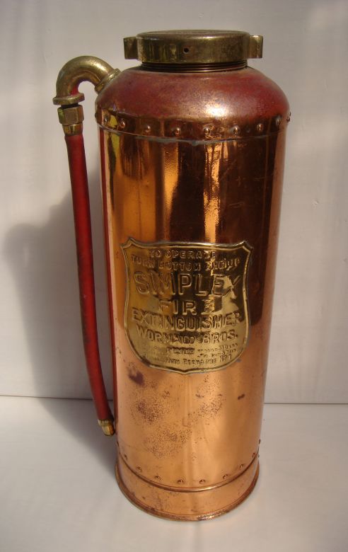 1949 Simplex Fire Extinguisher 2 gallon Wormald Bros Pty Ltd 510mm 1949 Simplex Fire Extinguisher 2 gallon Wormald Bros Pty Ltd 510mm