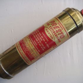 1955 Presto Chlorobromomethane Fire Extinguisher 255mm 1955 Presto Chlorobromomethane Fire Extinguisher 255mm