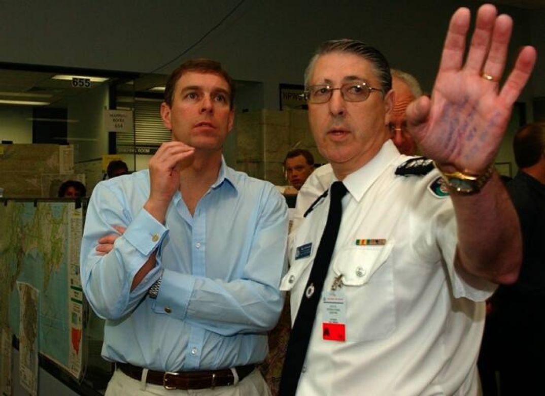 His Royal Highness Prince Andrew Duke of York with Alan Brinkworth in the Operations Centre, 2001 His Royal Highness Prince Andrew Duke of York with Alan Brinkworth in the Operations Centre, 2001