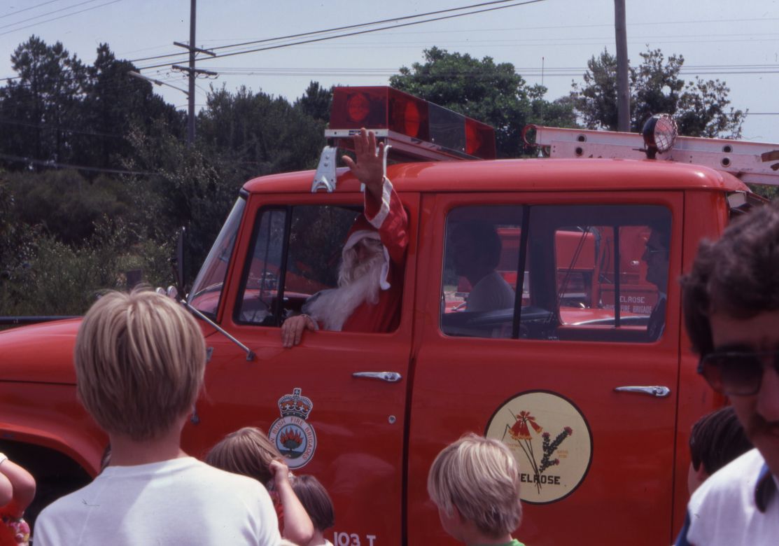 Santa run, Christmas, 1960 Red light bar, 1960