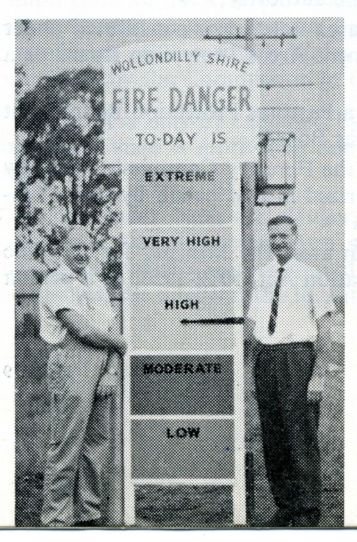 Fire Danger Meter erected on Hume Highway at Tahmoor, 1966