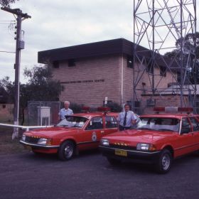 Fire Control Officer Keith Simpson and Deputy Fire Control Officer Col Turnbull, 1984 Fire Control Officer Keith Simpson and Deputy Fire Control Officer Col Turnbull Dress Uniform, 1984.