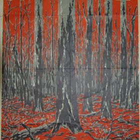 Burned Tree Build No Homes Prevent Forest Fires, 1940 Burned Tree Build No Homes Prevent Forest Fires, 1940