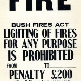Prevent Bush Fires, 1956 FIRE Poster large, 1956