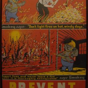 Prevent Bush Fires, 1961 Smokey Says Don't Light Fires on Hot Windy Days, 1961