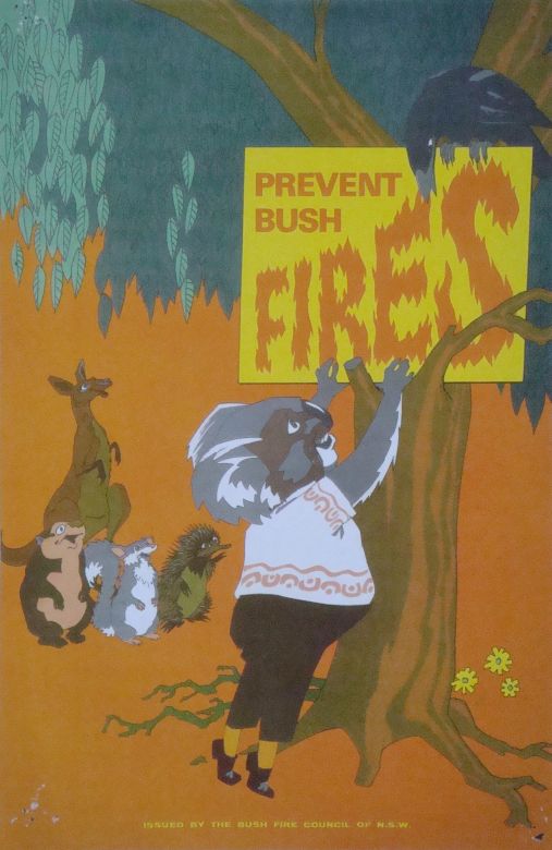 Prevent Bush Fires, 1972 Koala Prevent Bush Fires, 1972