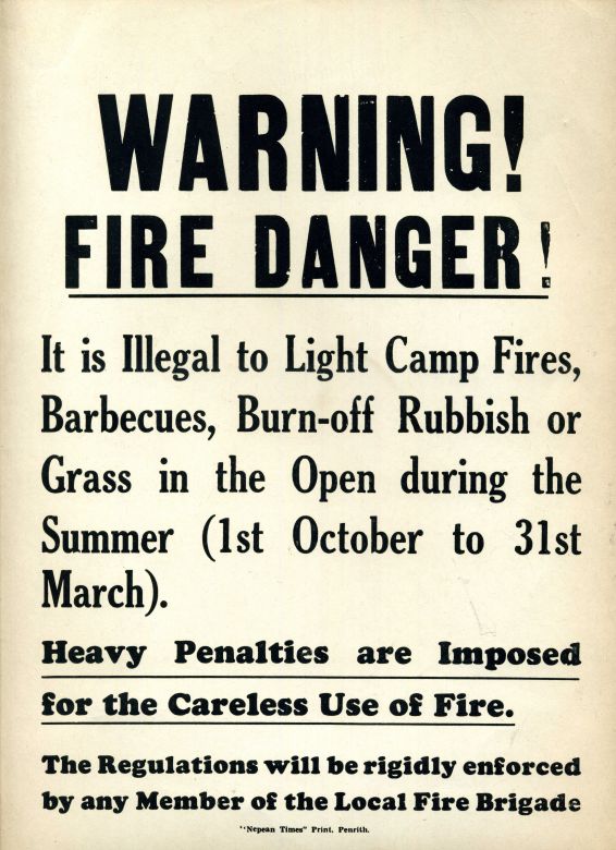 Warning! Fire Danger! 1972 Warning Fire Danger Poster, 1972