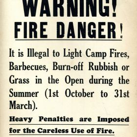 Warning! Fire Danger! 1972 Warning Fire Danger Poster, 1972