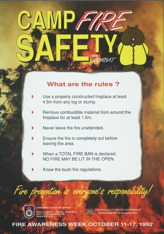 Camp Fire Safety Awareness, 1992 Camp Fire Safety Awareness, 1992