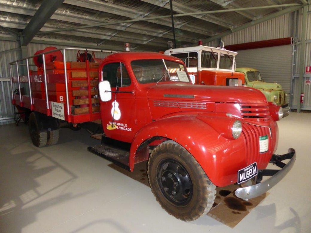 1949 Chevrolet Maple Leaf with twin Cyl Petters Pump Coolamon fire tanker, Marravale BFB, 1976 Decommissioned, 2016c NSW RFS Temora CEC